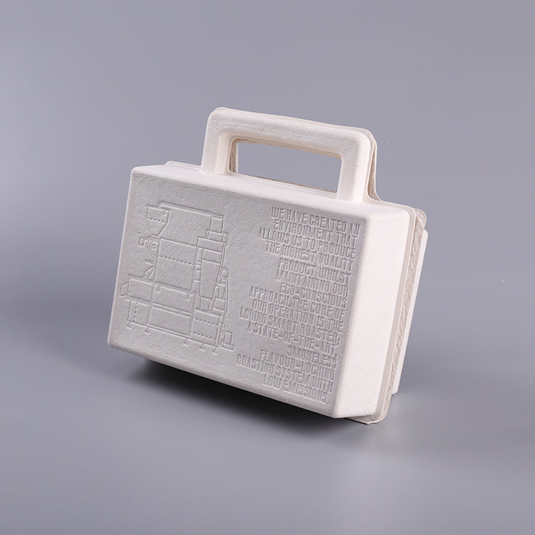 Mould Pulp Suitcase Cosmetic Skincare Packaging Box With Paper Handle - Otarapack